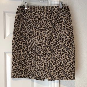 Leopard print pencil skirt